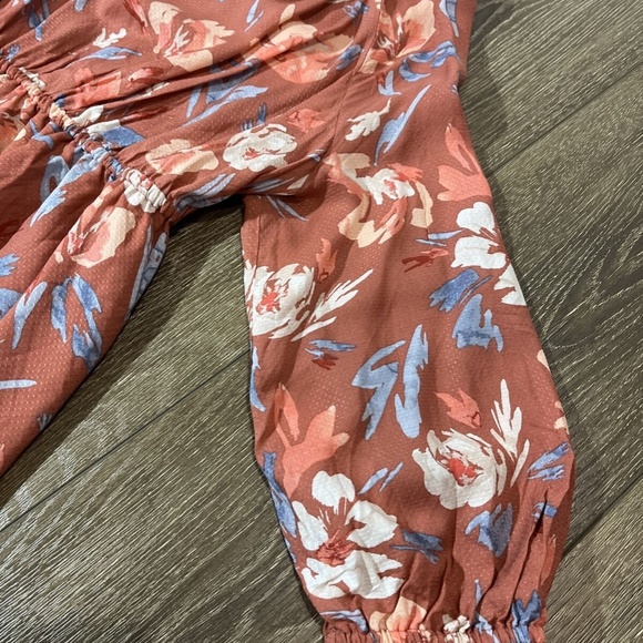 Isabel Maternity Woven Maternity Blouse Pink Floral maternity top Medium 1222 - Picture 4 of 12